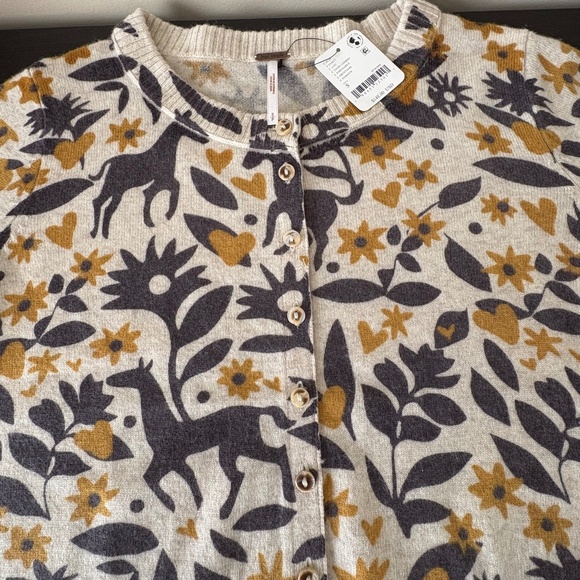 Free People Patterned Cashmere Cardigan - Picture 4 of 6